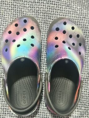 CROCS Kids Metallic Rainbow Clogs